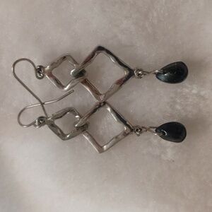 Elegant Silver Toned Dangle Earrings